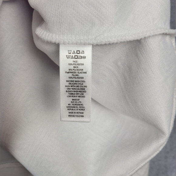 Tommy Bahama | Quilted Mock Neck Sweatshirt Sz L White Everyday Active - Picture 10 of 10
